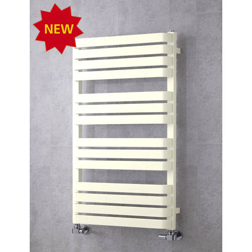 Larger image of Colour Heated Towel Rail & Wall Brackets 1110x500 (Cream).