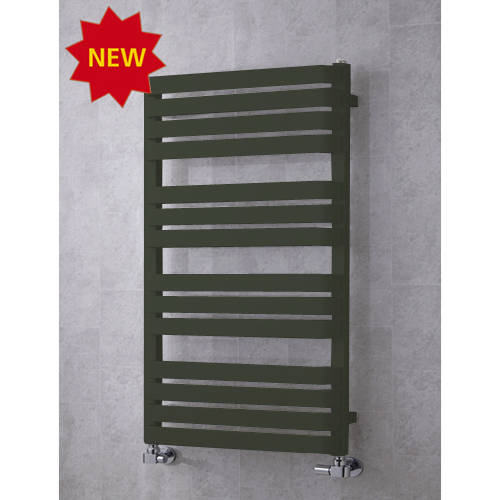 Larger image of Colour Heated Towel Rail & Wall Brackets 1110x500 (Signal Black).