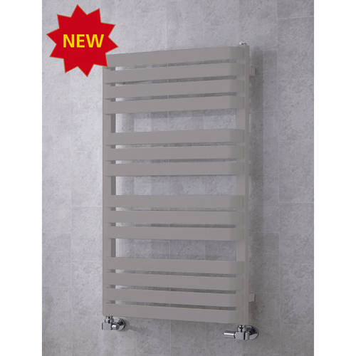 Larger image of Colour Heated Towel Rail & Wall Brackets 1110x500 (White Alumin).
