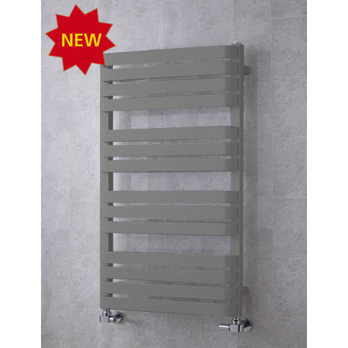 Larger image of Colour Heated Towel Rail & Wall Brackets 1110x500 (Grey Aluminium).