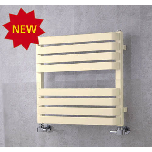 Larger image of Colour Heated Towel Rail & Wall Brackets 655x500 (Oyster White).