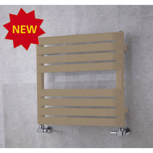 Larger image of Colour Heated Towel Rail & Wall Brackets 655x500 (Grey Beige).
