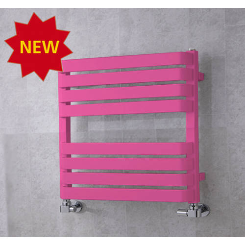 Larger image of Colour Heated Towel Rail & Wall Brackets 655x500 (Heather Violet).