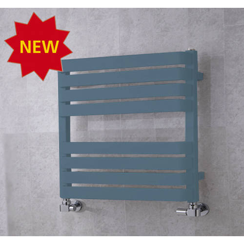 Larger image of Colour Heated Towel Rail & Wall Brackets 655x500 (Pastel Blue).