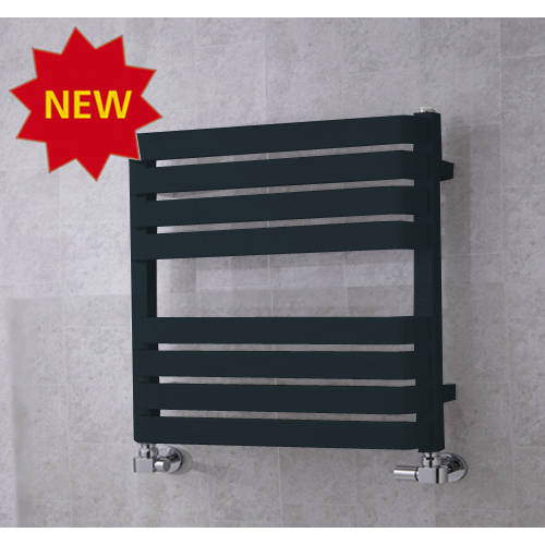 Larger image of Colour Heated Towel Rail & Wall Brackets 655x500 (Anthracite Grey).