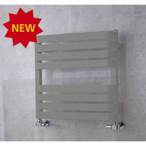 Larger image of Colour Heated Towel Rail & Wall Brackets 655x500 (Traffic Grey A).