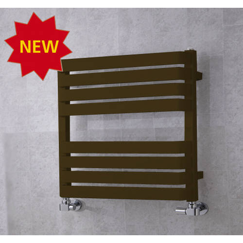 Larger image of Colour Heated Towel Rail & Wall Brackets 655x500 (Nut Brown).