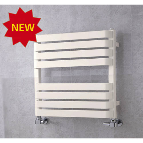 Larger image of Colour Heated Towel Rail & Wall Brackets 655x500 (Pure White).