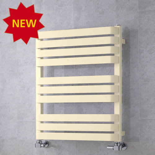 Larger image of Colour Heated Towel Rail & Wall Brackets 785x500 (Oyster White).