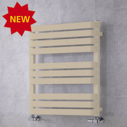 Larger image of Colour Heated Towel Rail & Wall Brackets 785x500 (Light Ivory).