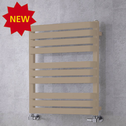 Larger image of Colour Heated Towel Rail & Wall Brackets 785x500 (Grey Beige).