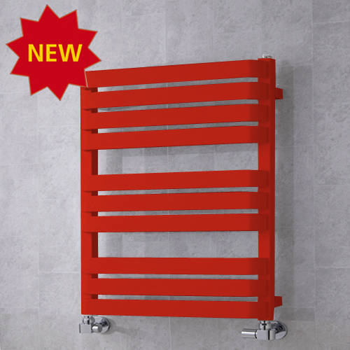 Larger image of Colour Heated Towel Rail & Wall Brackets 785x500 (Flame Red).