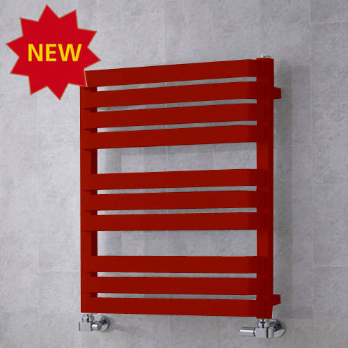 Larger image of Colour Heated Towel Rail & Wall Brackets 785x500 (Ruby Red).