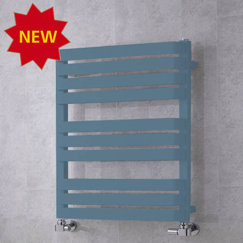 Larger image of Colour Heated Towel Rail & Wall Brackets 785x500 (Pastel Blue).
