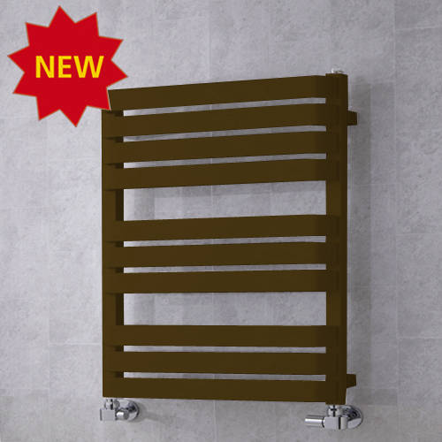 Larger image of Colour Heated Towel Rail & Wall Brackets 785x500 (Nut Brown).