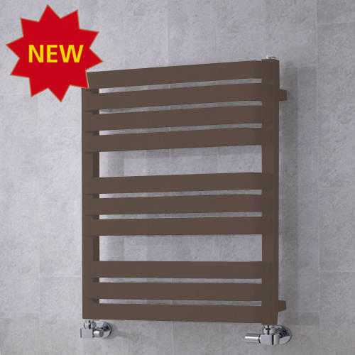 Larger image of Colour Heated Towel Rail & Wall Brackets 785x500 (Pale Brown).