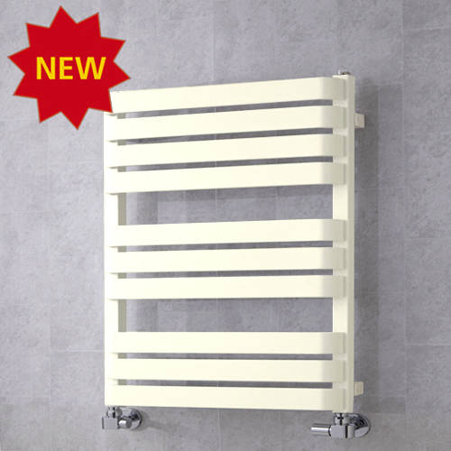Larger image of Colour Heated Towel Rail & Wall Brackets 785x500 (Cream).