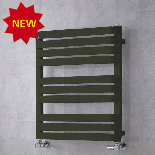 Larger image of Colour Heated Towel Rail & Wall Brackets 785x500 (Signal Black).