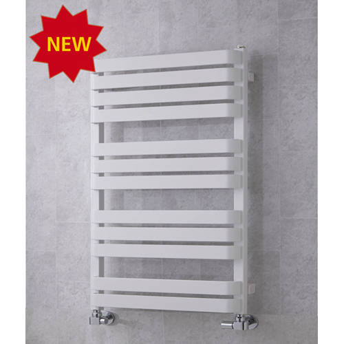 Larger image of Colour Heated Towel Rail & Wall Brackets 915x500 (White).