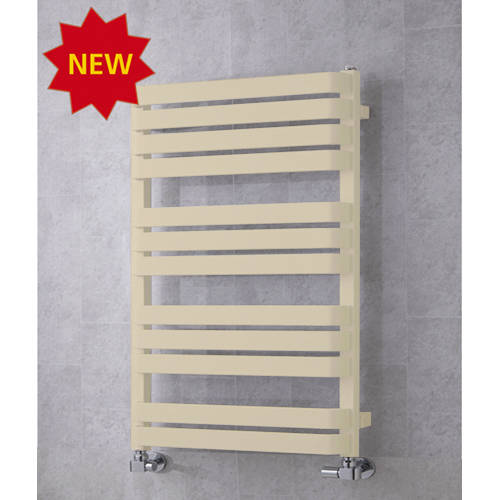 Larger image of Colour Heated Towel Rail & Wall Brackets 915x500 (Light Ivory).