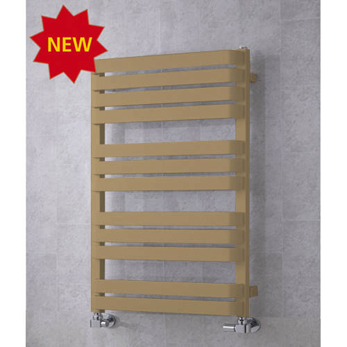 Larger image of Colour Heated Towel Rail & Wall Brackets 915x500 (Grey Beige).