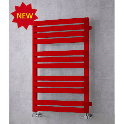 Larger image of Colour Heated Towel Rail & Wall Brackets 915x500 (Flame Red).