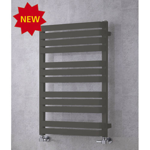 Larger image of Colour Heated Towel Rail & Wall Brackets 915x500 (Grey Olive).