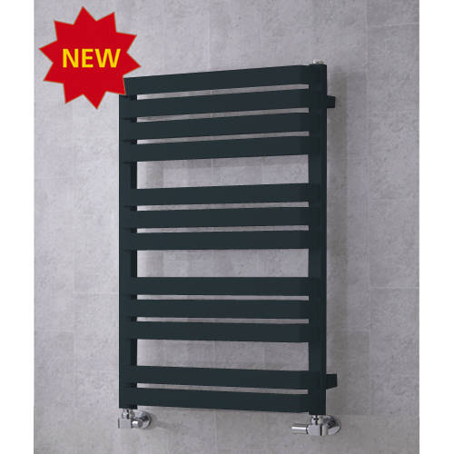Larger image of Colour Heated Towel Rail & Wall Brackets 915x500 (Anthracite Grey).