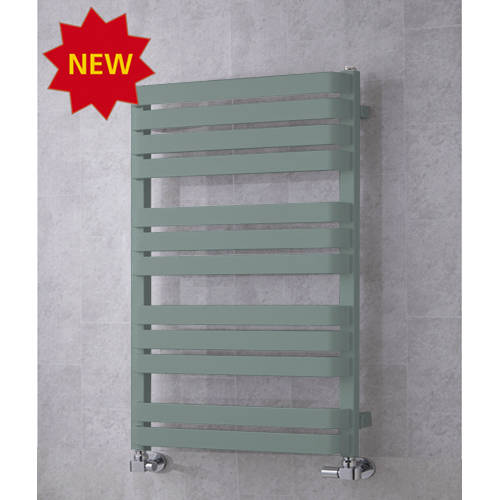 Larger image of Colour Heated Towel Rail & Wall Brackets 915x500 (Traffic Grey A).