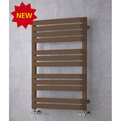 Larger image of Colour Heated Towel Rail & Wall Brackets 915x500 (Pale Brown).