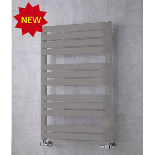 Larger image of Colour Heated Towel Rail & Wall Brackets 915x500 (Grey Aluminium).