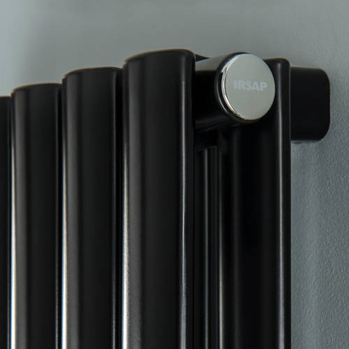 Example image of Colour Tallis Double Vertical Radiator 1820x300mm (Jet Black).