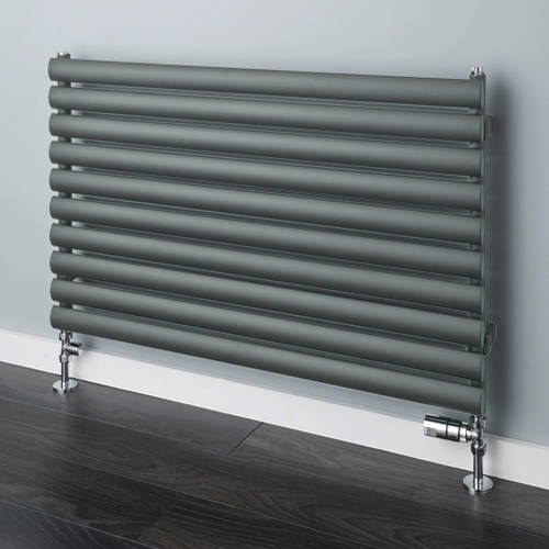 Larger image of Colour Tallis Horizontal Radiator 480x1220mm (Traffic Grey A, 2163 BTUs).