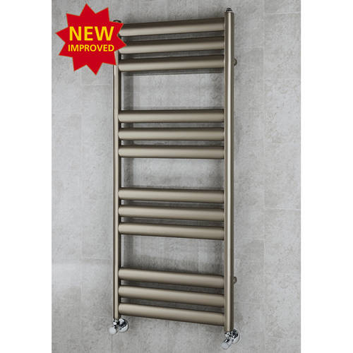 Larger image of Colour Heated Ladder Rail & Wall Brackets 1060x500 (Platinum).
