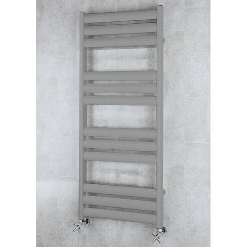 Larger image of Colour Heated Ladder Rail & Wall Brackets 1060x500 (Window Grey).