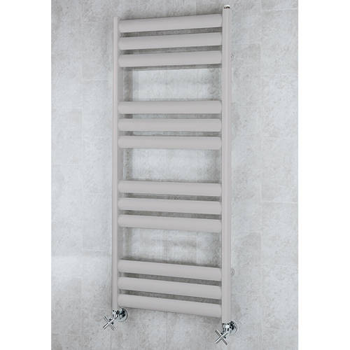 Larger image of Colour Heated Ladder Rail & Wall Brackets 1060x500 (White Alumin).