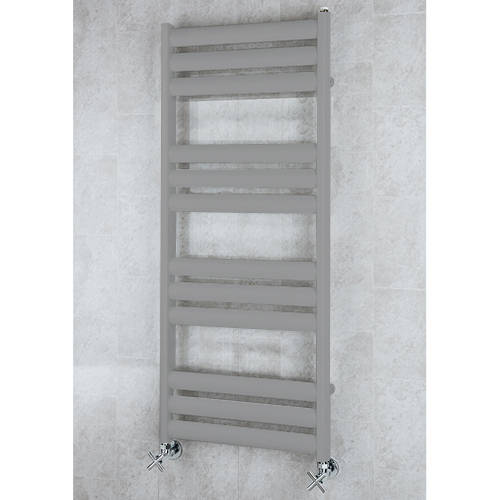 Larger image of Colour Heated Ladder Rail & Wall Brackets 1060x500 (Grey Aluminium).