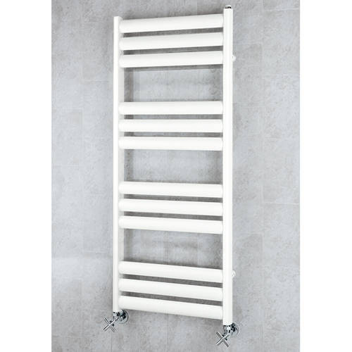 Larger image of Colour Heated Ladder Rail & Wall Brackets 1060x500 (Pure White).