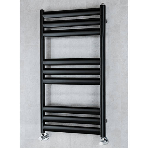 Larger image of Colour Heated Ladder Rail & Wall Brackets 780x500 (Black).