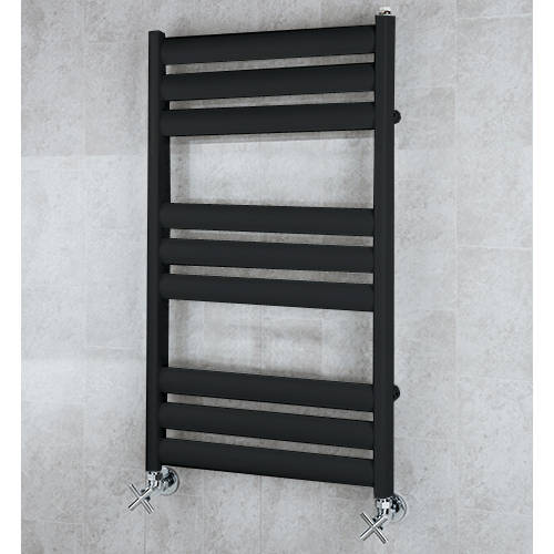 Larger image of Colour Heated Ladder Rail & Wall Brackets 780x500 (Jet Black).