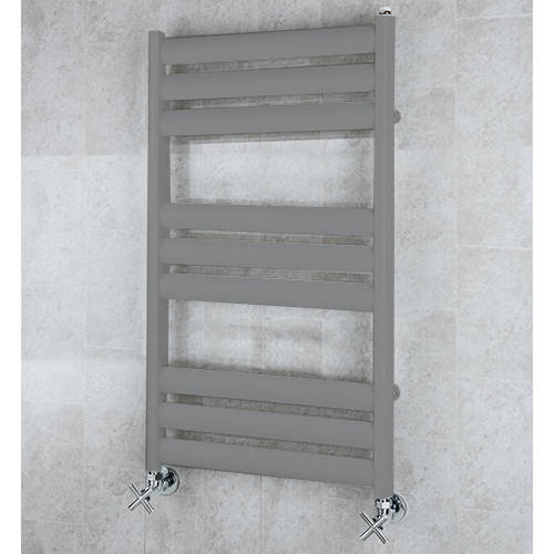 Larger image of Colour Heated Ladder Rail & Wall Brackets 780x500 (Grey Aluminium).