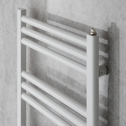 Example image of Colour Heated Ladder Rail & Wall Brackets 1374x500 (White).