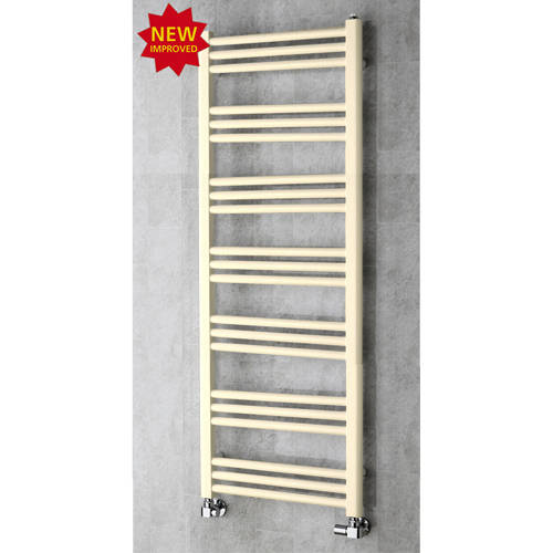 Larger image of Colour Heated Ladder Rail & Wall Brackets 1374x500 (Oyster White).