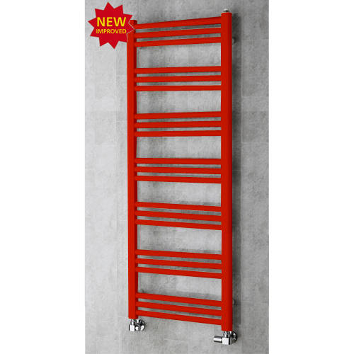 Larger image of Colour Heated Ladder Rail & Wall Brackets 1374x500 (Flame Red).