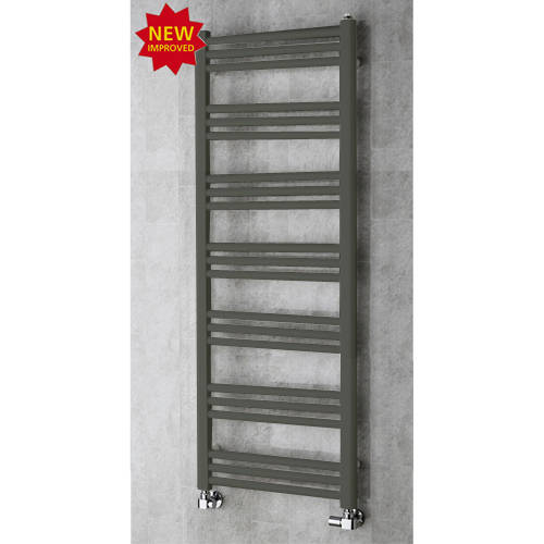 Larger image of Colour Heated Ladder Rail & Wall Brackets 1374x500 (Grey Olive).