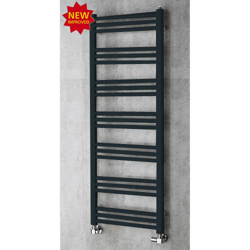 Larger image of Colour Heated Ladder Rail & Wall Brackets 1374x500 (Anthracite Grey).