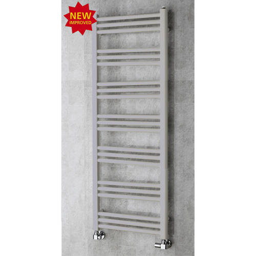 Larger image of Colour Heated Ladder Rail & Wall Brackets 1374x500 (White Alumin).