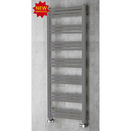 Larger image of Colour Heated Ladder Rail & Wall Brackets 1374x500 (Grey Aluminium).