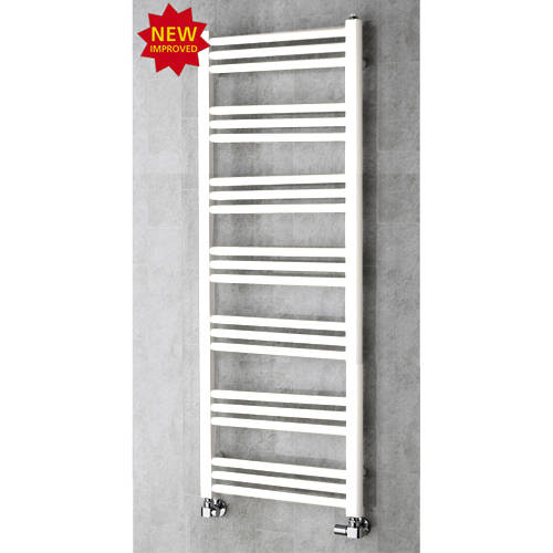 Larger image of Colour Heated Ladder Rail & Wall Brackets 1374x500 (Pure White).