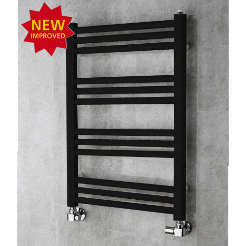 Larger image of Colour Heated Ladder Rail & Wall Brackets 759x500 (Jet Black).